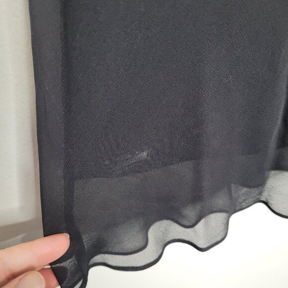 Vintage Adrianna Papell silk beaded black pink maxi pull on elegant skirt 22w - Picture 8 of 8